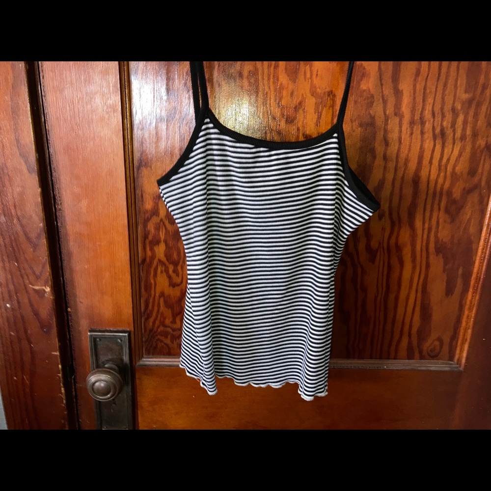 Black and White striped tank top